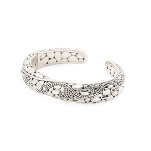 ANNIKA WITT Silver Made In Bali Sterling Silver Fancy Textured Cuff Bracelet